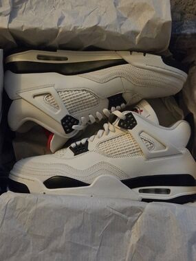 🤍🖤Jordan Retro 4 'Flight Club' Sneakers Black/White Size 13 IM4002-100 OG BOX